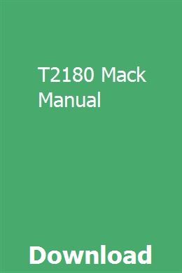 T2180 mack manual transmission
